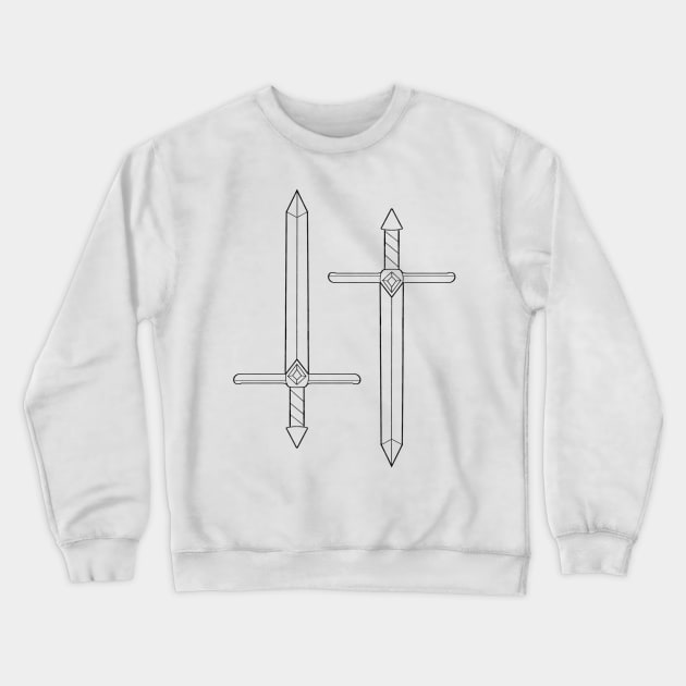 Swords Crewneck Sweatshirt by the-bone-weaver 